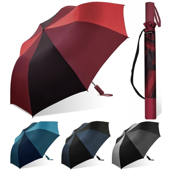 Weather Station 56" Automatic Open Windproof Golf Umbrella, Assorted Color, Two Person