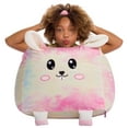 thumbnail image 2 of Posh Creations Animal Bean Bag Chair, Soft Plush Fabric, Kids, 1.5 ft, Tie Dye Bunny, 2 of 3