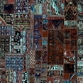 thumbnail image 1 of Ahgly Company Indoor Square Patchwork Light Blue Transitional Area Rugs, 8' Square, 1 of 4