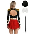 thumbnail image 2 of vastwit Womens Circus Magician Outfits Long Sleeve Dress Bodysuit with Accessories Black S, 2 of 7