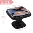 thumbnail image 4 of 4 Pcs Square Cabinet Handle Drawer Pulls Galaxy Knobs with Screws Furniture Office Cabinet Knob Decoration, 4 of 7
