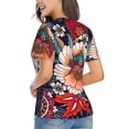 thumbnail image 3 of Xecao Paisley2 for Women's V-Neck T-Shirts-Elegant Half-Sleeve Tops Perfect for Summer-Large, 3 of 5