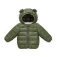 thumbnail image 3 of Loopsun Toddler Boys Girls Winter Outerwear Jackets 0-5Y Solid Hooded Padded Long Sleeve Warm Coats, 3 of 5