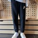 thumbnail image 3 of Pantalones casuales para hombre, estilo coreano ancho, elegante, clásico, tendencia, ropa de calle, moda suelta, estética hippie, pantalones largos de algodón para hombre S, 3 of 5