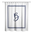 thumbnail image 2 of Creative Products Navy Blue and White Letter B Monogrammed 71x74 Shower Curtain, 2 of 7