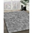thumbnail image 2 of Ahgly Company Indoor Round Patterned Sonic Silver Gray Area Rugs, 8' Round, 2 of 6