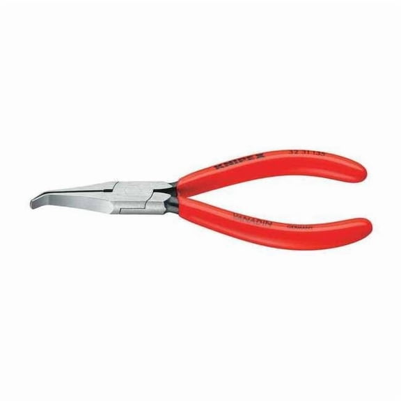 Knipex 5.3" Relay Adjusting 40 Degree Bent Pliers (flat jaws) - Plastic Grip