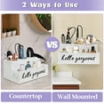 thumbnail image 6 of Hair Tool Organizer, White Hair Blow Dryer Holder Stand Wall Mounted, Wooden Hair Accessories Organizer for Bathroom Decor Supplies Storage and Vanity Caddy for Styling Accessories, 6 of 7