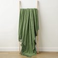 thumbnail image 4 of Battilo Green Throw Blanket for Couch, Decorative Blanket for Bedroom, Soft Warm Throw with Tassels, 50"x60", 4 of 7