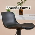 thumbnail image 3 of YOUNIKE Bar Stools Set of 2, PU Leather Bar Chairs, Swivel Sturdy Metal Base, Height Adjustable Counter Stools, Black, 3 of 7