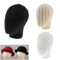 thumbnail image 4 of Cabeza de peluca de lona Zulema 21 '' Cabeza de maniquí Con soporte para pelucas/auriculares Beige, 4 of 8