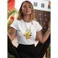 thumbnail image 2 of Yellow Flower Small Bouquet  T-Shirt Women -Image by Shutterstock, Female Small, 2 of 4