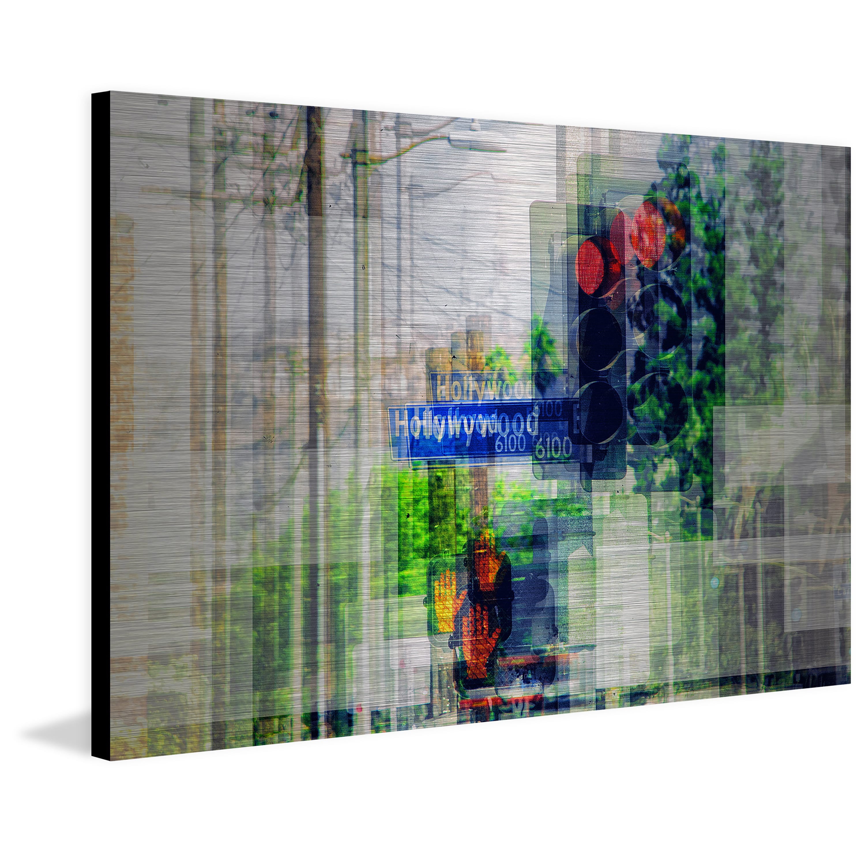 "Last Stop for Fame" Painting Print on Brushed Aluminum