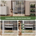 thumbnail image 4 of Uforic 55" Extra Tall Pet Gate with Cat Door, 29.5"-40" Wide, Auto-Close, No Drill, White, 4 of 9
