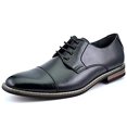 thumbnail image 1 of Zapatos Oxford Clásicos Modernos para Hombre Bruno Marc Negro 12W, 1 of 5