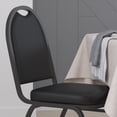 thumbnail image 3 of BizChair Commercial Grade 500 LB. Capacity Dome Back Stacking Banquet Chair in Black Vinyl with Black Metal Frame, 3 of 11