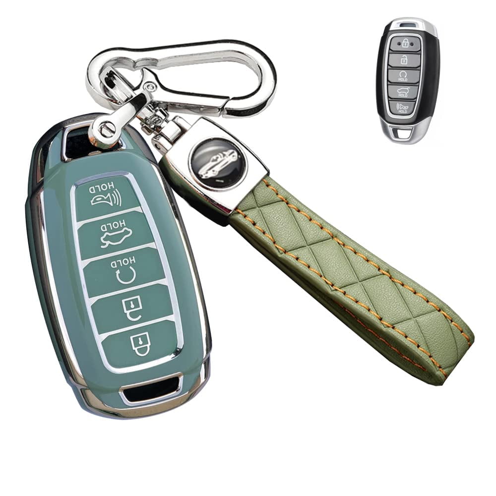 INFIPAR 2-Pack Key Fob Cover For Kia - Compatible With Forte, Sportage, Soul, Optima, Rio, Carbon Fiber Black, Silicone Case - View #2