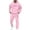 Pink, variant on Men's Hooded Sweatshirt and Jogger Set Casual Pullover Tracksuit with Letter Print for Daily Wear Gym Running Street Outfit(Khaki,M)