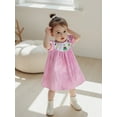 thumbnail image 4 of Rovasas Toddler Baby Girls Birthday Dresses Bubble Short Sleeve Plaid Dress, 4 of 9