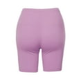 thumbnail image 3 of TheLovely Womens & Plus Basic Solid Cotton Mid Thigh High Rise Biker Bermuda Shorts, 3 of 5