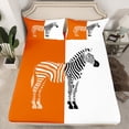 thumbnail image 2 of Homewish Boys Girls Animal Zebra 4 Pieces Queen Sheet Sets,Abstract Geometric Stripes Ultra Soft Flat Sheet,Jungle Wildlife Queen Fitted Sheet,Lightweight Room Decor, 2 of 7