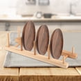 thumbnail image 2 of Estante para platos hecho a mano de madera, organizador de drenaje de vajilla, soporte para platos, 2 of 8