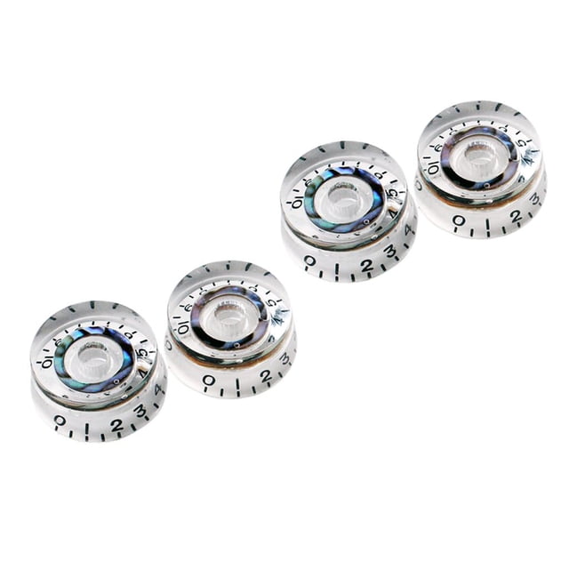 Botón de Control de Tono de Acrílico de 4 Piezas para Accesorio de Guitarra Eléctrica LP Baoblaze Perilla de control de velocidad de guitarra
