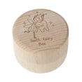 thumbnail image 3 of Yinanstore Tooth Fairy Box Tooth Holder Collection Box Portable Fetal Hair Wooden Baby Box Tooth Container Case for Baby Shower Children A, 3 of 8