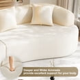 thumbnail image 6 of Wiilayok 131" Modern Chenille Sectional Sofa,Curved Sofa with Deep Seat,Cloud Compression Sofa Couch for Living Room,No Assembly,Beige, 6 of 10