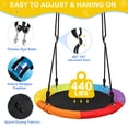 thumbnail image 7 of 10FT Climbing Dome with Swing Set, Kids Dome Climber Jungle Gym Outdoor Play Toddler Play Set for Ages 3-10, Supports up to 880lbs,Yellow, 7 of 7