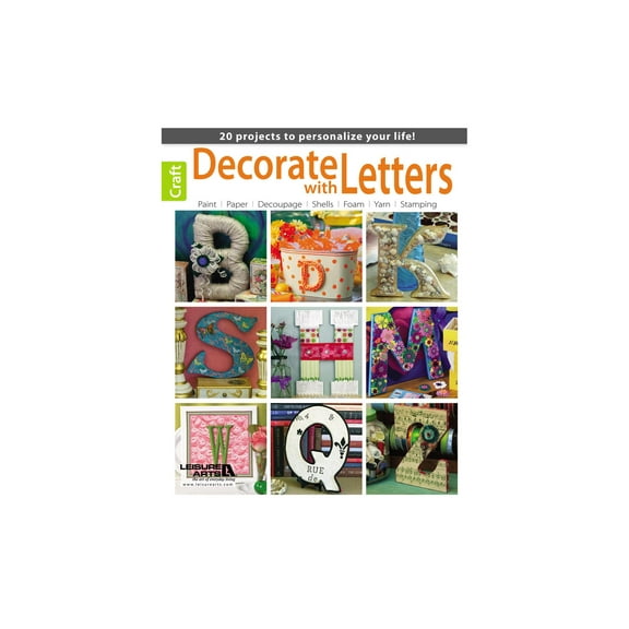 Leisure Arts Decorate With Letters Crafting Book