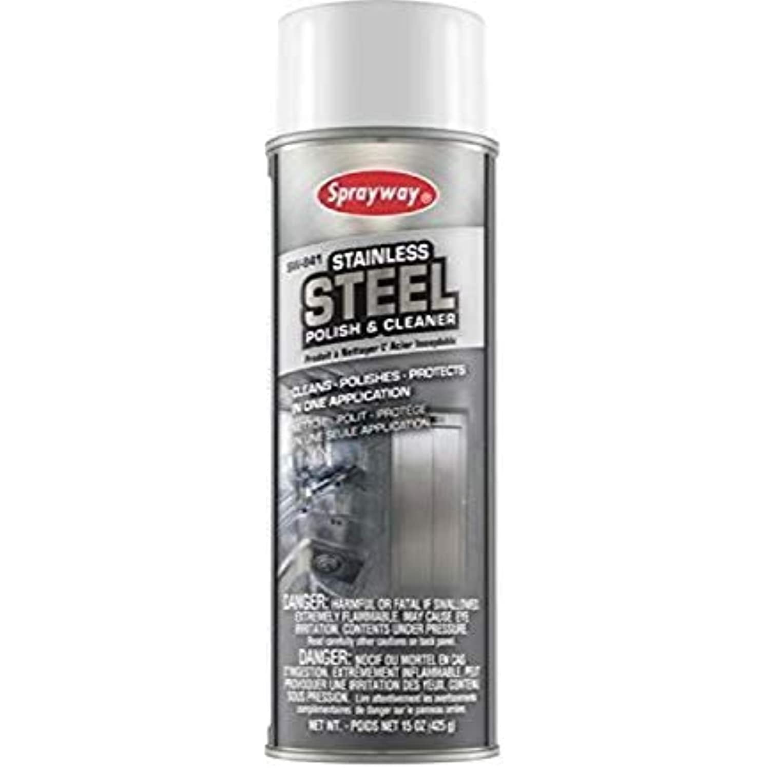 Sprayway Stainless Steel Cleaner, 15Oz Can, Pack Of 2 (841)
