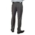 thumbnail image 4 of Slim Fit Men's Solid Suit Pants Trouser Flat Front No Pleats Dress Slacks (US, Waist Inseam, 30, 32, Regular, Regular, Black), 4 of 4