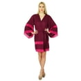thumbnail image 4 of Bimba Women Rayon Kimono Sleeve Robe Bridesmaid Getting Ready Lace Coverup, 4 of 8