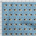 thumbnail image 4 of Soimoi Dog Print,Cotton Poplin, Sewing Fabric Sold by The Yard 42 Inch Wide,Sewing Craft Quilting/Quilt Making Fabric, Blue, 4 of 5