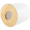 thumbnail image 3 of Wooden Cover Round Roll Paper Tissue Tube Household Removable Mini Wooden Tissue Box, 3 of 10