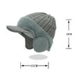 thumbnail image 3 of UTSJKR Winter Beanie with Brim Ear Flaps for Men Women, Warm Fleece Lined Knit Hat Stocking Caps for for The Cold Weather Coffee, 3 of 3