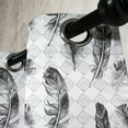 thumbnail image 3 of Ambesonne Feather Grommet Curtain, Grunge Geometric Gothic, 50" x 72", Pale Grey Black White, 3 of 6