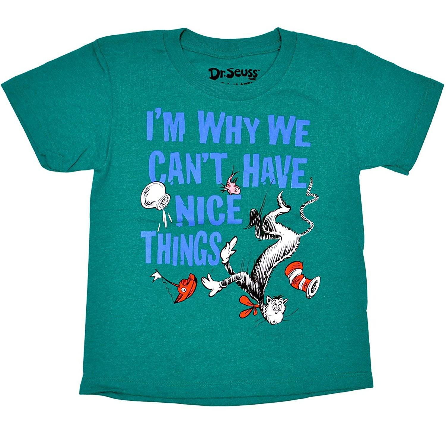 Dr Seuss Boy's T-Shirt Cat in the Hat 