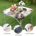 thumbnail image 4 of Beautifully Designed Boho Tablecloth, 34x34 Inch Square Floral Cover with Elastic Edge for Indoor Outdoor Table Use, 4 of 6