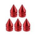 thumbnail image 1 of 5uds Neumático Vástago Válvula Tapas Cubiertas Espiga Estilo para Coches Bicicletas rojo, 1 of 1