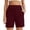Wine, variant on Kilaqueen Women's Bermuda Short High Waisted Stretchy Yoga Shorts Relaxed Fit Dressy Casual Workout Shorts with Pockets