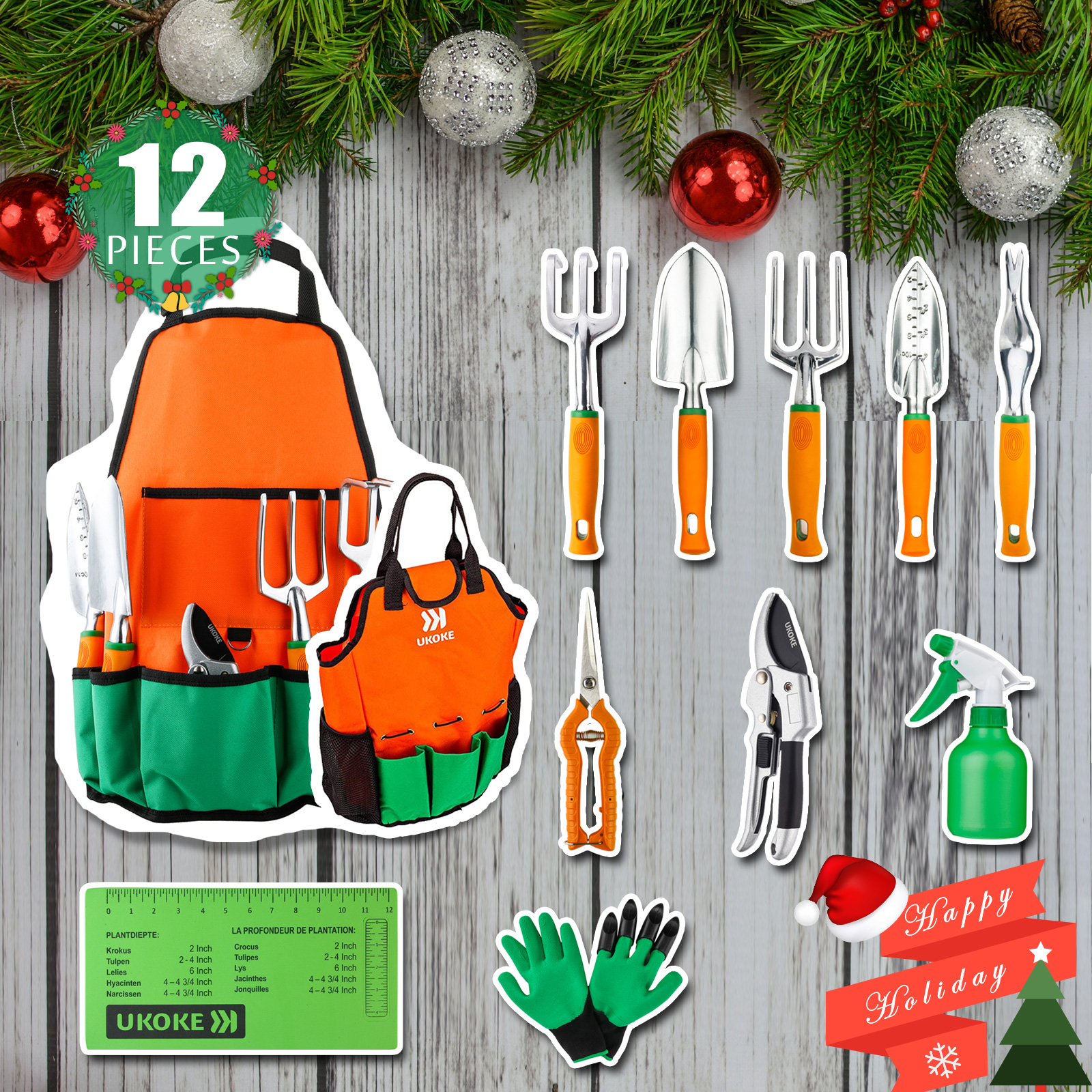 Ukoke 12-Piece Aluminum Garden Tools Set photo 7