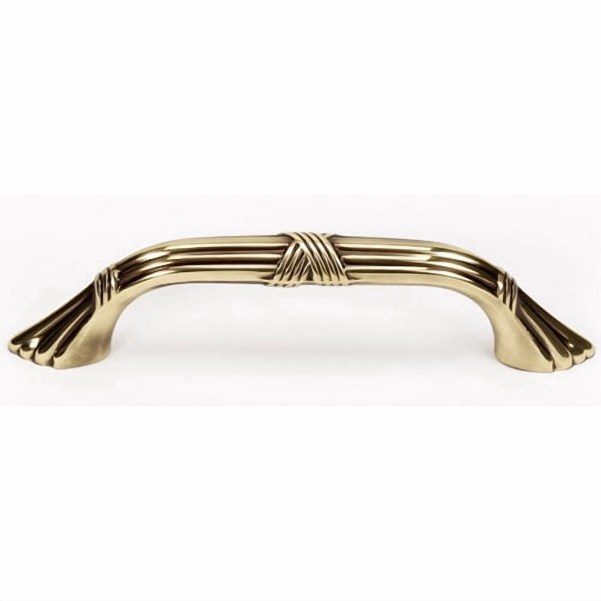 Alno A881-6-AE Ribbon & Reed 6" Appliance / Cabinet Drawer Pull Antique English