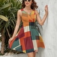 thumbnail image 3 of Geometric Modern Art Colorful Squares Dress Summer Street Style Dresses Female Sleeveless Printed Sundress, 3 of 7