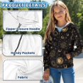 thumbnail image 5 of FUIALDOLG Girls Cute Graphic Print Zip Up Hoodies with Pocket Astronomy Print Comfort Soft Hooded Sweatshirts Winter Warm Fleece Jacket 6-7 Years, 5 of 6