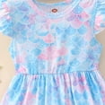 thumbnail image 4 of Gelikeya Girls Dresses Size 1-6 Kid Floral Ruffle Flutter Sleeve Mermaiden Sundress Summer Toddler Girl Princess Dresses(Toddlers, Z01-Sky Blue, 2-3 Years), 4 of 6