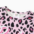 thumbnail image 6 of Barbie Girls Outfit Set Leopard Print Short Sleeve Tee and Legging 2Pcs Casual Clothes Black Pink Sizes 5-12Y, 6 of 12