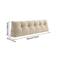 thumbnail image 4 of Triangular Headboard Pillow for Twin Dorm Bed, Wedge Backrest Bolster Cushion 31.5x19.6x7.8 Inch with Side Pockets, Long Back Support Pillow for Sitting in Bed Reading College Dorm, 4 of 6