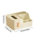 thumbnail image 3 of Caja de Tejidos Moderna con Cubierta Flotante de Madera, Organizador de Toallas de Papel de Gran Capacidad para Mesa de Centro de Sala de Estar, Amarilla o Blanca, 22.5x17.8x11cm, 3 of 6